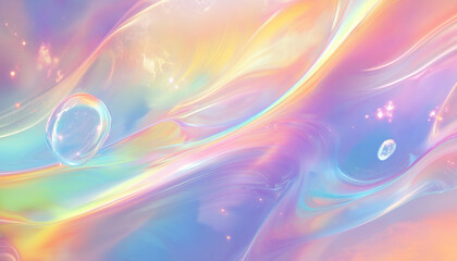 y2K pastel iridescent pastel rainbow holographic liquid