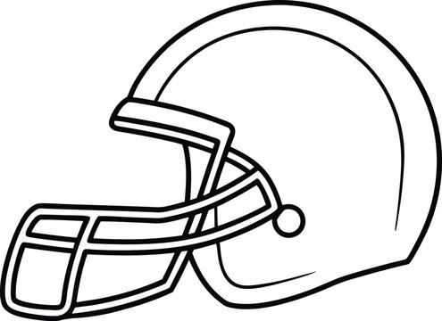 recommend clip art: American Football Helmet Line art  Vector, football helmet outline  icon
                    