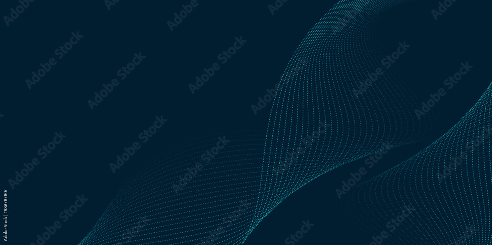 Aufkleber bold and vibrant particle flowing wave design with geometric patterns and dynamic color transitions,