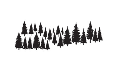 Obraz premium Nature Inspired Tree Silhouettes Collection for Designers vector graphics artwork 
