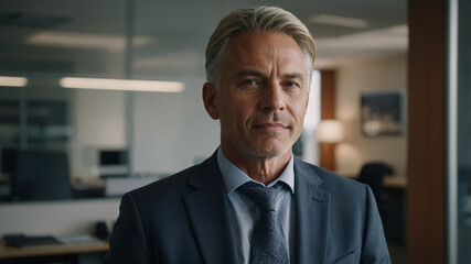 Naklejka premium portrait of a businessman in office 