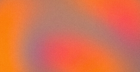 Gradient with a grainy texture on an abstract orange magenta background. Grainy colorful gradient summer teal poster and web banner background.
