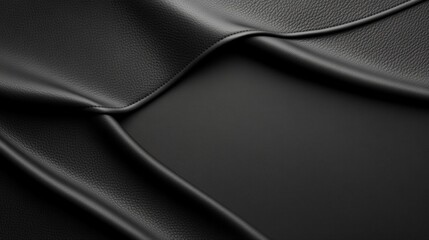 Smooth Black Leather Texture for Background Use