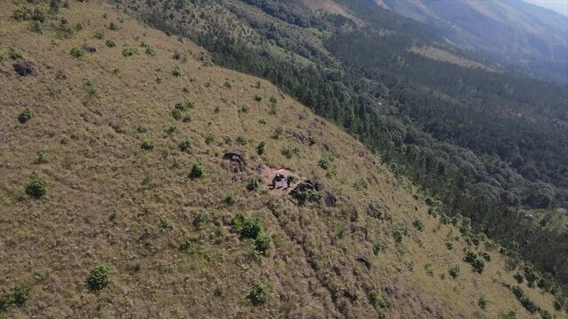 aerial view of Mount Arjuno