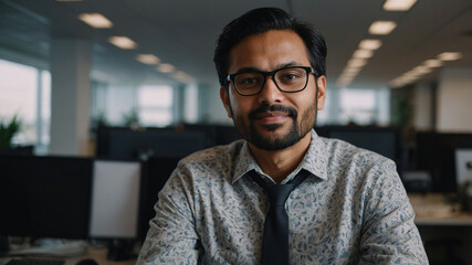 portrait of a software engineer in modern office 