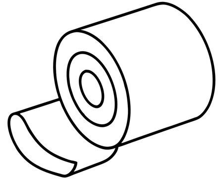 recommend clip art: Toilet paper roll hand drawn doodle. Personal hygiene item. Bathroom and toilet room. Vector outline line art illustration.