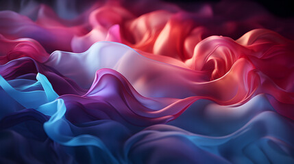 3D render of a purple, pink and blue smoke / cloud