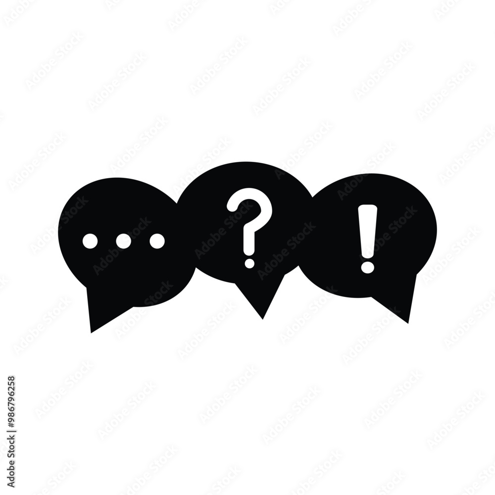 Poster speech bubble with question mark icon. message box with question sign. faq symbol concept question a