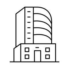 Buildings Line Editable Stroke Icons. Real Estate, House, Home, Apartment, Cityscape Architecture Buildings Icons Vector Illustration