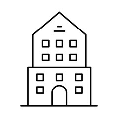 Buildings Line Editable Stroke Icons. Real Estate, House, Home, Apartment, Cityscape Architecture Buildings Icons Vector Illustration