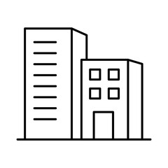 Buildings Line Editable Stroke Icons. Real Estate, House, Home, Apartment, Cityscape Architecture Buildings Icons Vector Illustration