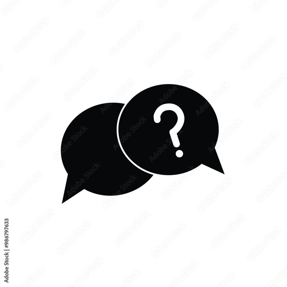 Poster question in speech bubble icon vector for web, computer and mobile app.