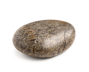 Pebble stone on white background