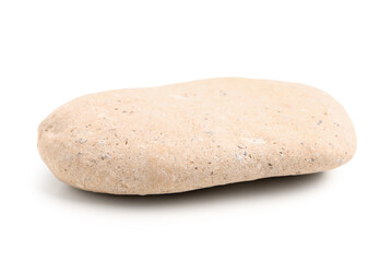 Pebble stone on white background