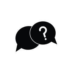 Question in speech bubble icon vector for web, computer and mobile app.