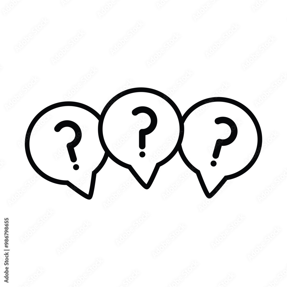 Poster question in speech bubble icon vector for web, computer and mobile app.