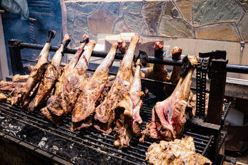 meat on the barbecue