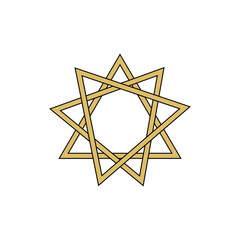 Bahai Vector Symbol. Bahai Vector logo.