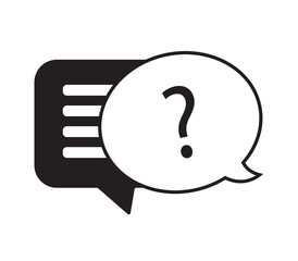 Comment question line icon set. faq line icon. question and answer pictogram. inquire bubble. ask or request sign. frequently asked questions icon for Ui designs.