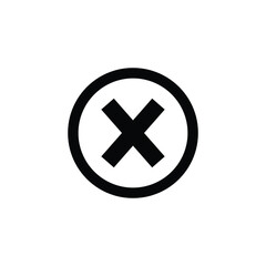 Close icon vector. Delete sign and symbol. Cross sign.