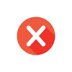 Cross Icon. Cancel icon. Close icon red. x icon vector.