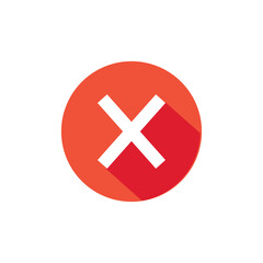 Obraz premium Cross Icon. Cancel icon. Close icon red. x icon vector.