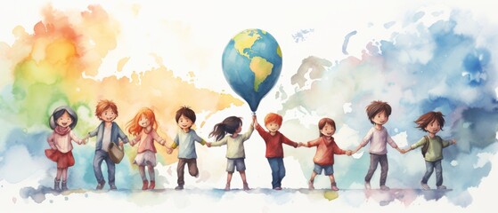 Fototapeta premium Joyful Celebration of International Children's Day