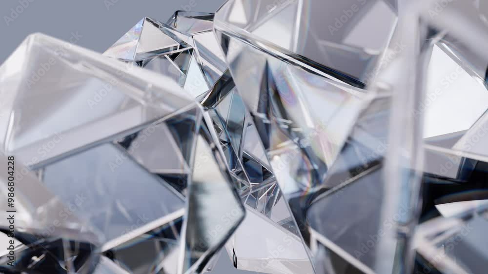 Poster modern background with polygonal crystals. a geometric gemstone surface in abstract 3d. diamond refl