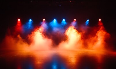 Naklejka premium Stage Lights and Smoke