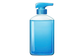 Blue liquid soap dispenser featuring a pump for easy and hygienic use. Perfect for kitchens and bathrooms.