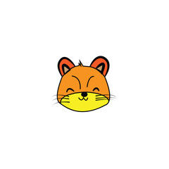 simple cat head vector