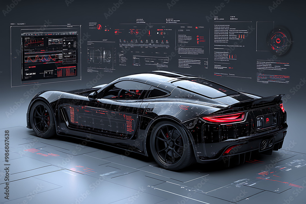 Poster roadmap visualizing ai driven realtime vehicle monitoring within automotive repair maintenance showi
