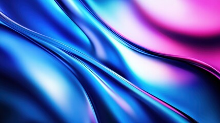 Abstract waves, vibrant colors, blue and pink gradients, flowing curves, dynamic energy, glossy surface, cosmic background, starry sky, futuristic design, smooth textures, ethereal glow, digital art, 