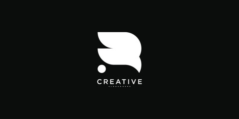 Abstract letter B logo design. Modern logo idea. Premium Vector