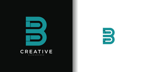 Abstract letter B logo design. Modern logo idea. Premium Vector © gibran fatih