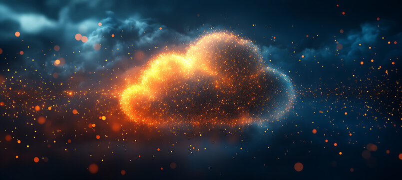 Smart cloud infrastructure AI cloud computing service where artificial intelligence optimizes network performance manages data flow ensures resilient cloud architecture supporting dynamic need of
