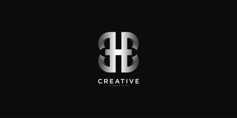 Abstract letter H logo design. Modern logo idea. Premium Vector