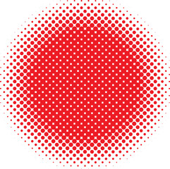abstract halftone round red background.