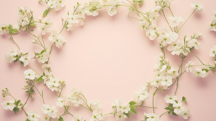 Flat lay circular arrangement of gooseberries vegetable fruit for natural ingredient, copy space