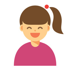 笑顔の女性のアイコン