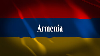 アルメニアの国旗に国名