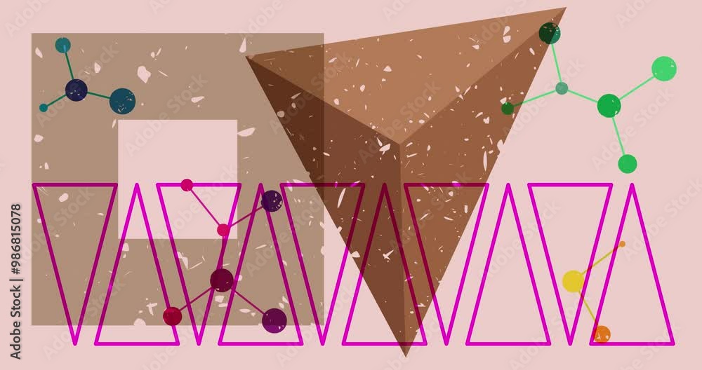 Poster risograph object shapes. geometry elements abstract texture. big colorful geometric animation. trend