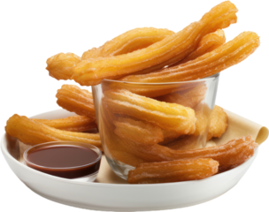 Delicious Churros isolated on transparent png background