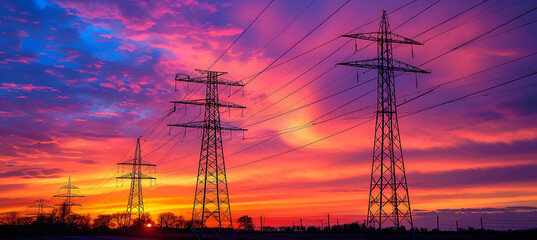 Naklejka premium Smart grid integration AI in renewable energy where artificial intelligence balances supply and demand optimizes energy flow and enhances grid stability