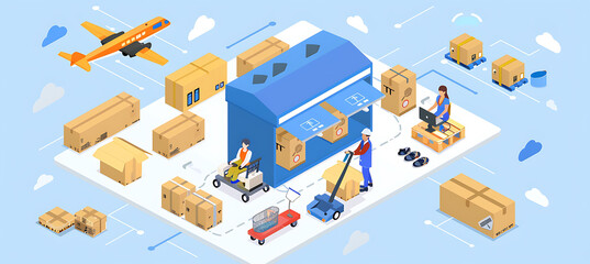 Smart inventory solutions AI in logistics automation where artificial intelligence manages stock levels predicts demand and ensures timely replenishment