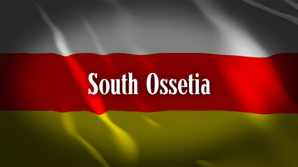 南オセチアの旗に国名