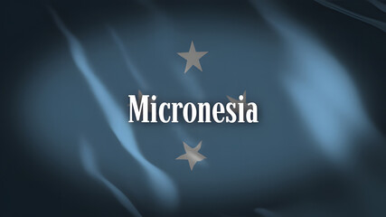 ミクロネシアの国旗に国名