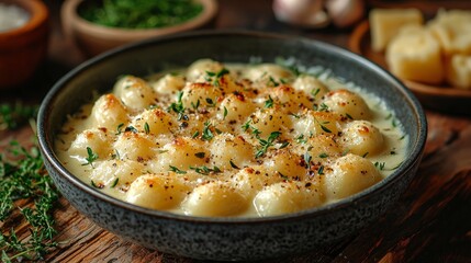 Creamy Gnocchi with Thyme and Parmesan Cheese