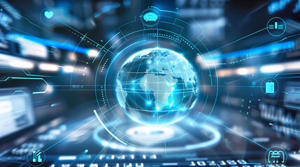 Obraz premium Smart payment solutions AI depicted in an abstract composition where artificial intelligence secures transactions detects fraud and personalizes payment options