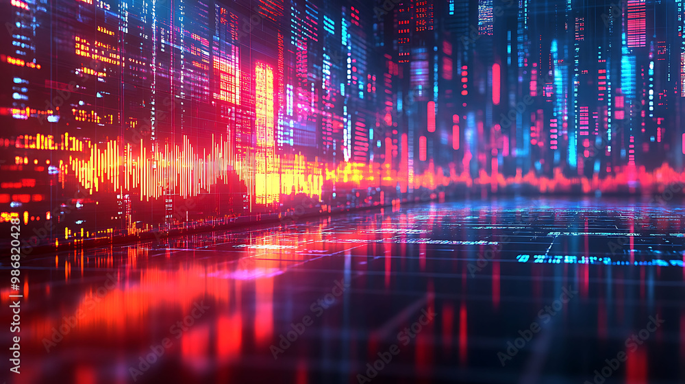 Poster smart portfolio management ai in financial planning and advisory visualized in a collage that highli